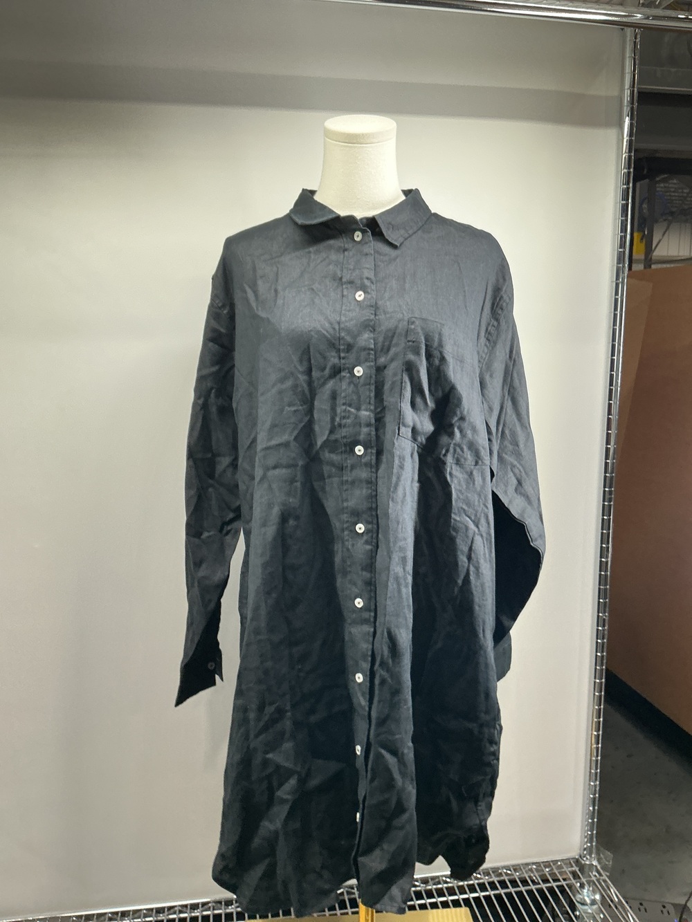100% European Linen Shirt Dress